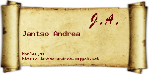 Jantso Andrea névjegykártya